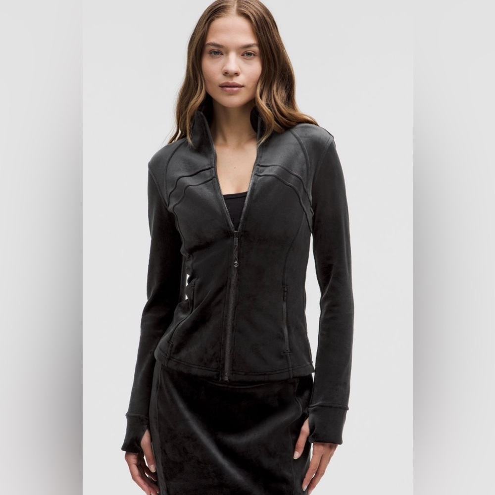 NWT Lululemon Define Velvet Full Zip Jacket Black Size 8